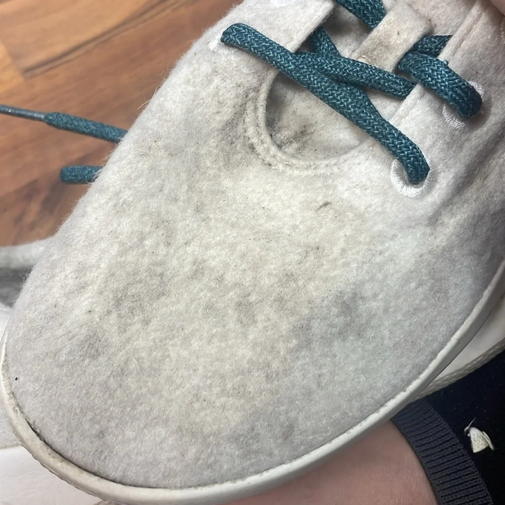 allbirdsThe Wool runners tennis shoes sneakers teal laces M9 EU 41-42 natural